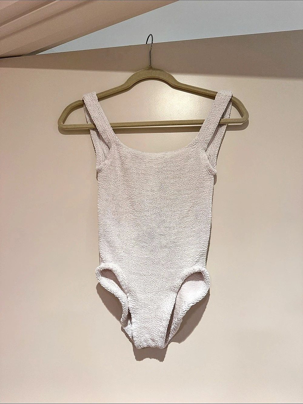 Hunza G White One-Piece Swimsuit
